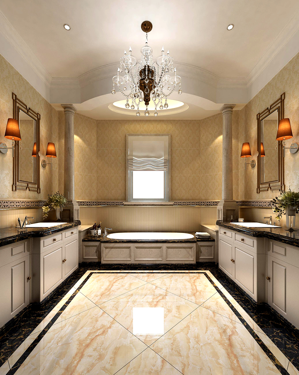 银河集团9873cm瓷砖KPM36071+KPM36072铺贴应用效果