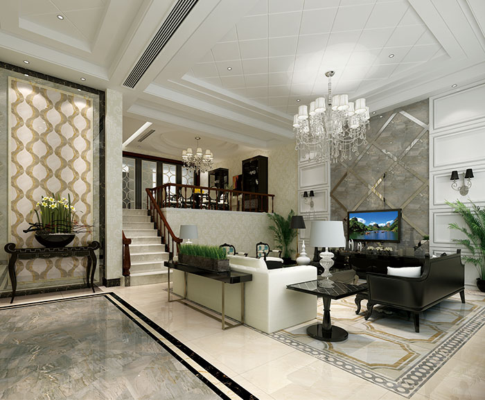 银河集团9873cm瓷砖客厅KYS8066-KYP8069-效果图