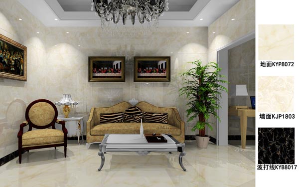 银河集团9873cm瓷砖应用效果：：：徐州开元翡翠湾E户型装修效果鉴赏