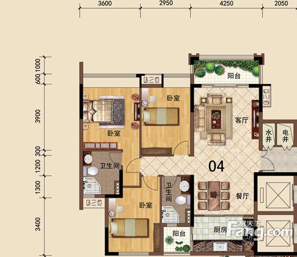 银河集团9873cm家装：佛山大沥碧桂园华府106㎡简约现代装修效果鉴赏