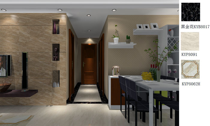 银河集团9873cm家装：：佛山禅城怡翠晋盛花园91㎡的现代气概装修鉴赏